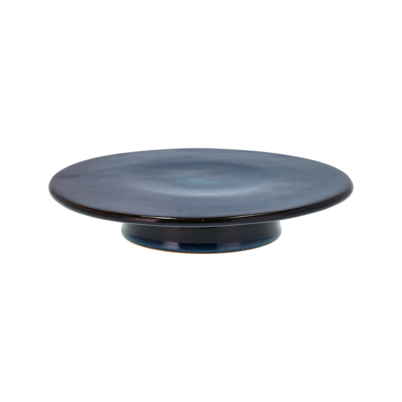 Kökudiskur á fæti 30cm dark blue
