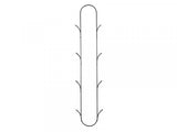 Rekki á vegg 23,5x 3,5x110 metal svartur