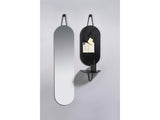 Veggspegill oval 120x30 black