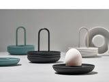 Eggjabikar 4stk með standi warm grey