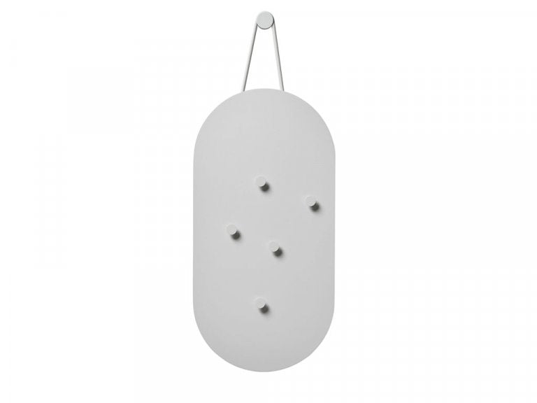 Minnistafla á vegg oval, segull soft grey