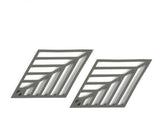 Hitaplattar 2stk Rhombus Leaf olive taupe