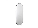 Veggspegill oval 90x30cm járn black