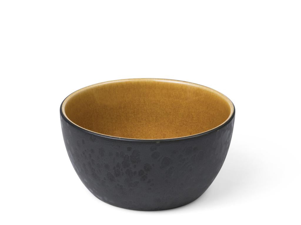 Skál 14cm black/amber