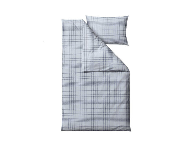 Rúmföt 140x200 Tartan Linen blue