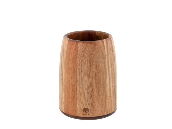 Krukka fyrir eldhúsáhöld 13x17cm acacia viður