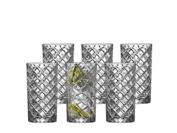 Glös 41cl 6stk útskorin Diamond clear