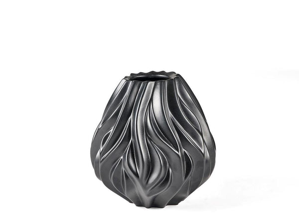 Vasi 19cm Flame - svartur