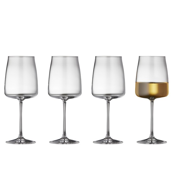 Glös á fæti hvítvín 43cl 4stk Zero